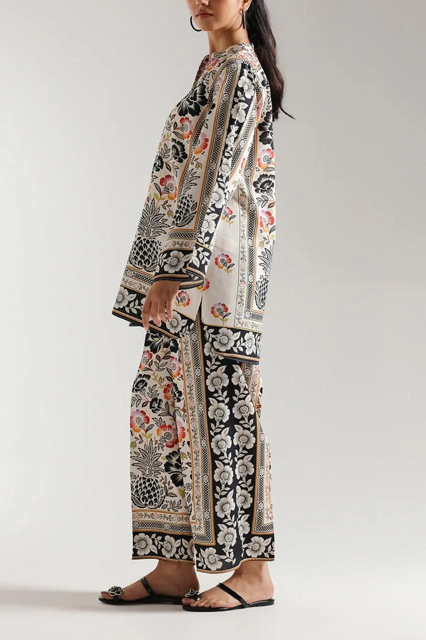 2 Piece printed shirt and trouser - Stitched