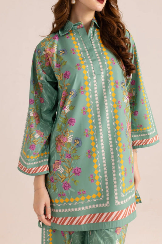Women’s Stitched 2 Piece Set – Printed Shirt with Trouser