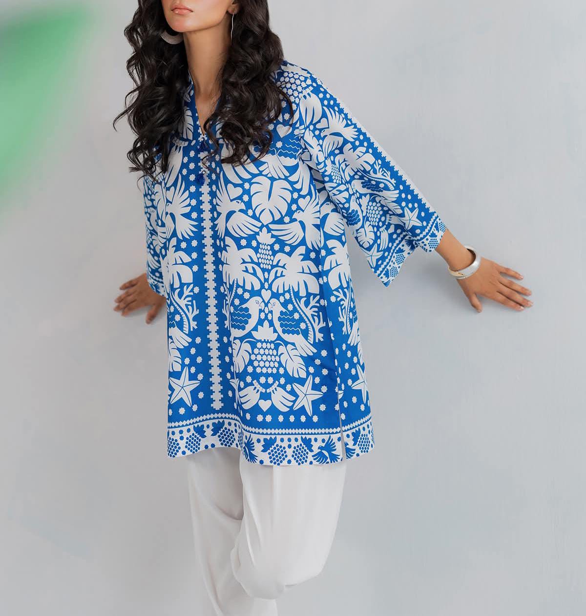 2 piece printed shirt and printed trouser Stitched