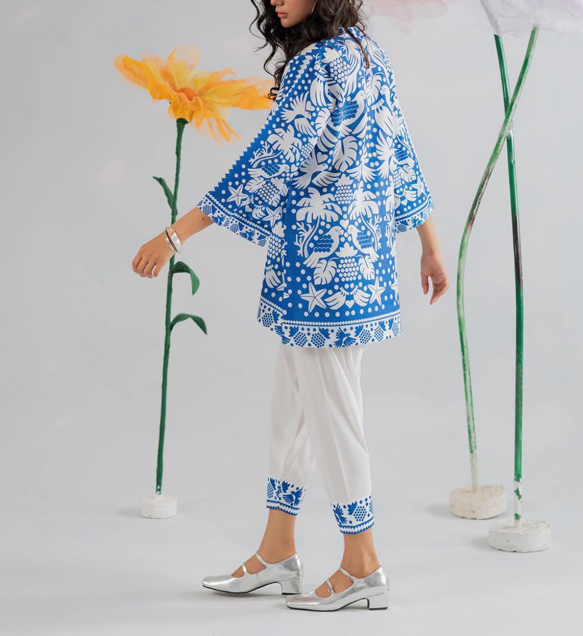 2 piece printed shirt and printed trouser Stitched